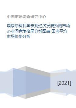 墙漆涂料我国宏观经济发展预测市场企业间竞争格局分析图表 国内平均市场价格分析